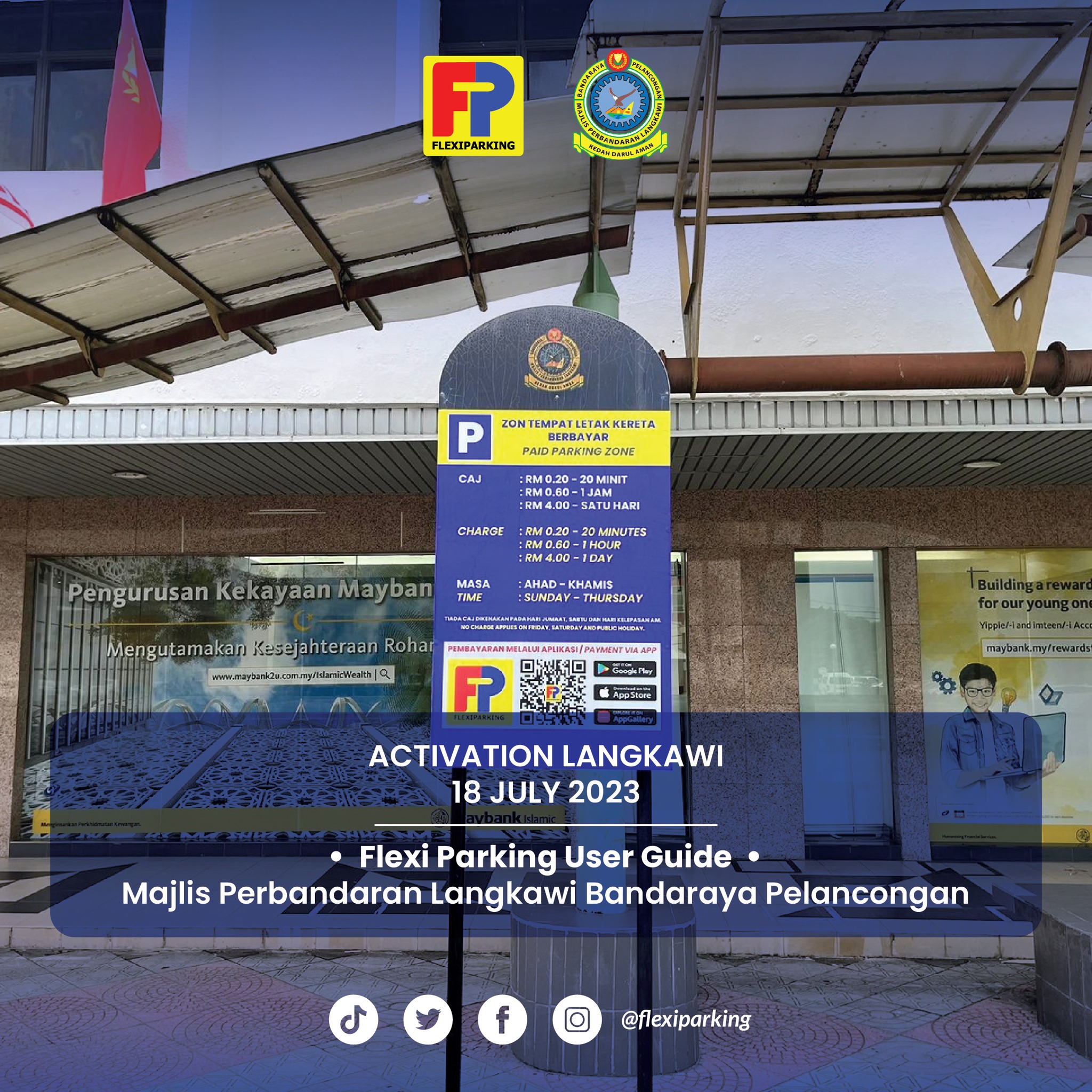 Parking fees at kuah